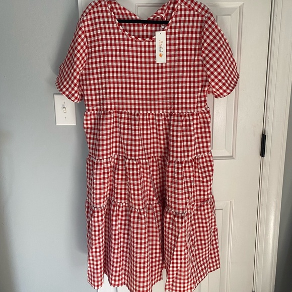Petallush red and white checkered dress - Picture 2 of 5